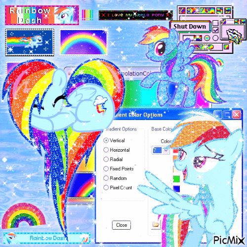 rainbow dash webcore - Gratis animeret GIF