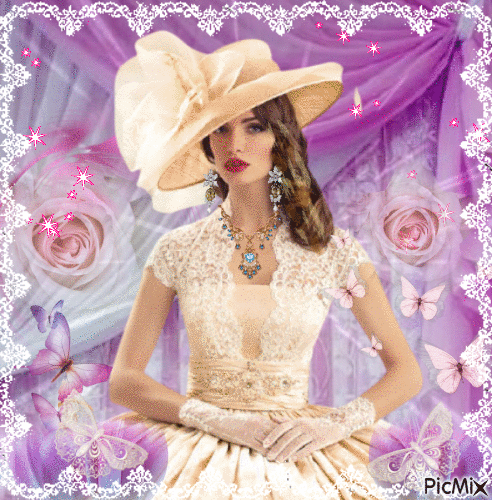 White lace from head to toe - GIF animate gratis