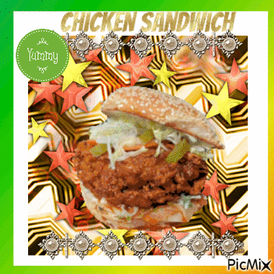 chicken sandwich - 無料のアニメーション GIF