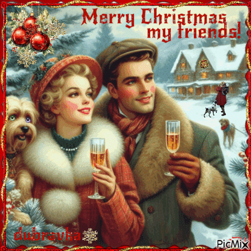 Merry Christmas my friends! - Ingyenes animált GIF