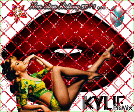 Kylie Minouque-Vintage-Non Stop Historyy - Бесплатный анимированный гифка