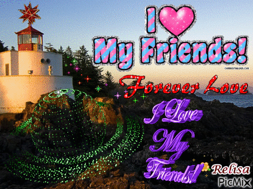i love my friends - Zdarma animovaný GIF