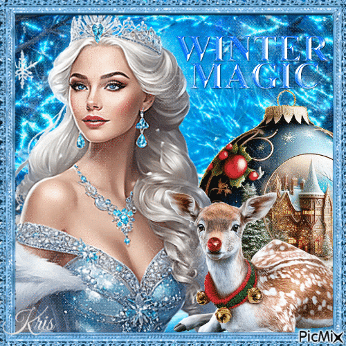 Hiver magique🎅⛄ - Darmowy animowany GIF