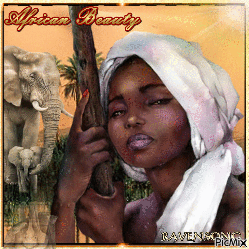 African Beauty - GIF animado grátis