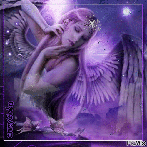 Angel purple - Бесплатный анимированный гифка