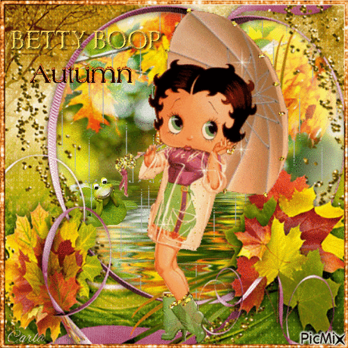Betty Boop Autumn contest - Free animated GIF