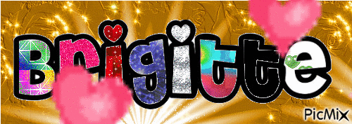 Prénom Brigitte - GIF animado gratis