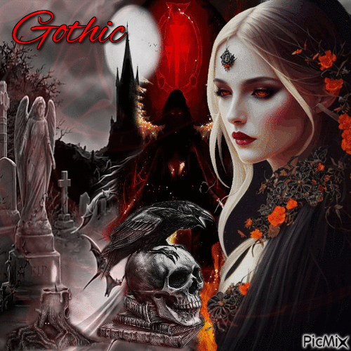 Gotische Frau - Besplatni animirani GIF