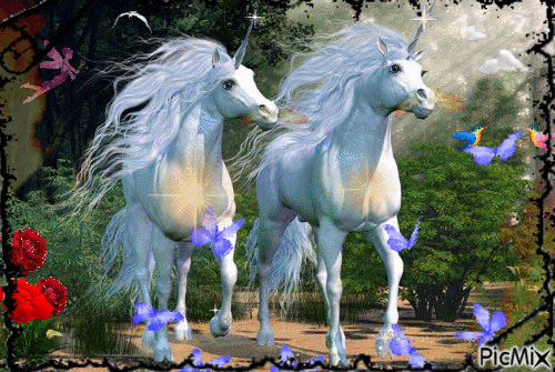 unicornios - GIF animé gratuit