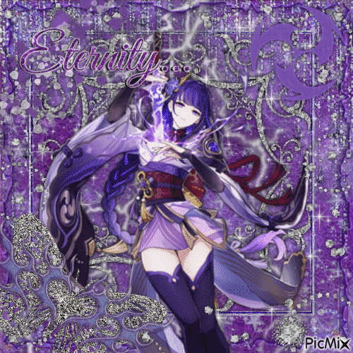 Raiden Shogun (Lady in Purple contest) - Besplatni animirani GIF
