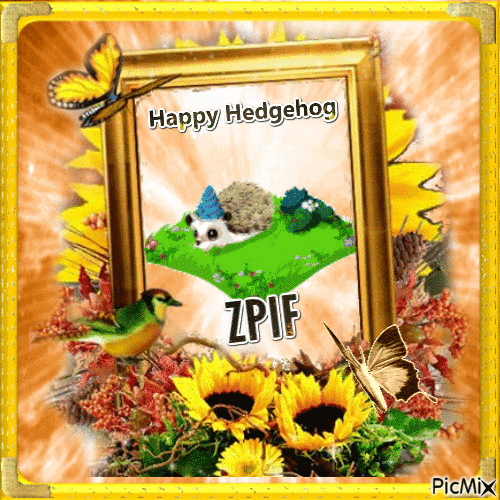 Happy Hedgehog 8 wlp - Δωρεάν κινούμενο GIF