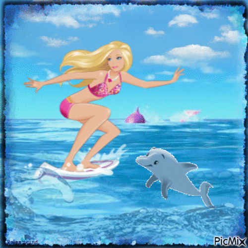Barbie delfin - Bezmaksas animēts GIF