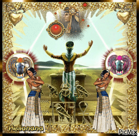 La prière du pharaon à son dieu Ra - Ingyenes animált GIF