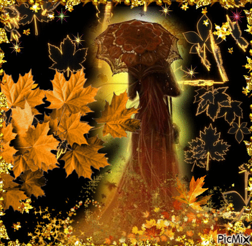 Волшебница осень - Безплатен анимиран GIF