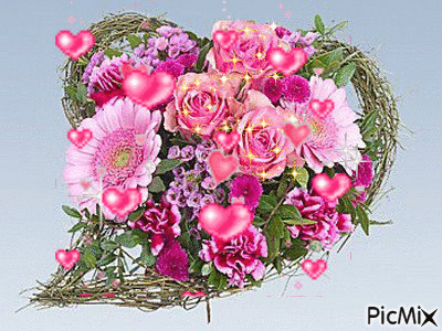 Blumenstrauss der freude - GIF animé gratuit