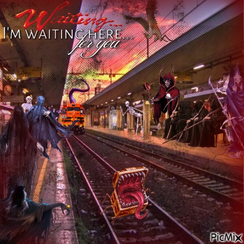 waiting for the train - gratis png