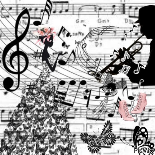 Mujer y Musica - 免费PNG