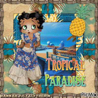 {♦}Betty Boop in Tropical Paradise{♦} - Free animated GIF
