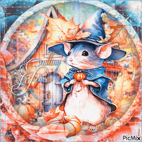 Autumn mouse - Gratis animerad GIF