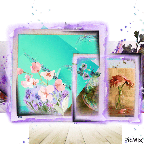 Painel de flores. - Free animated GIF