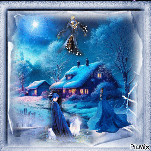 Inverno azul - Бесплатни анимирани ГИФ