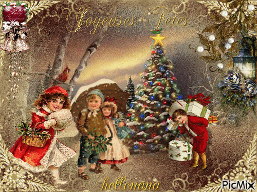 Joyeuses fêtes ! d'antan - Ingyenes animált GIF