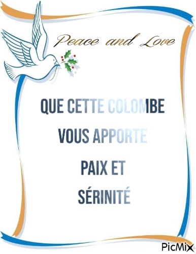 Peace an love - PNG gratuit