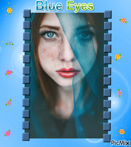 Blue Eyes - GIF animé gratuit