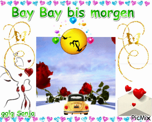 bis morgen bay - Бесплатный анимированный гифка