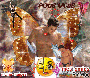 pour vous mes amies bisous - Darmowy animowany GIF