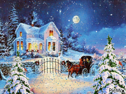 Noapte de iarna - Ingyenes animált GIF