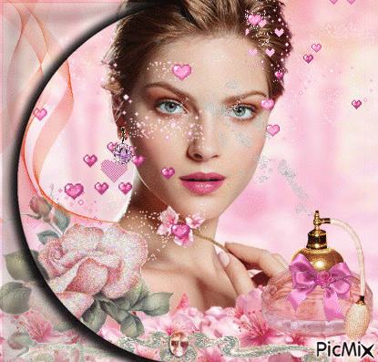 Mon parfum de rose - GIF animado gratis