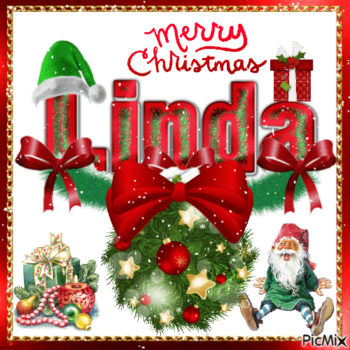 Linda, Merry Christmas. - Бесплатни анимирани ГИФ