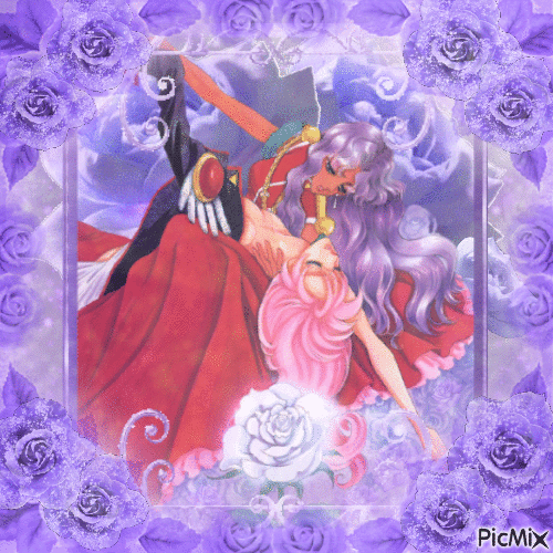 utena & anthy in love they are lesbians - Free animated GIF