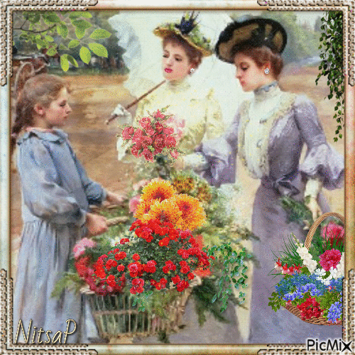 Flower seller -  Contest - Free animated GIF