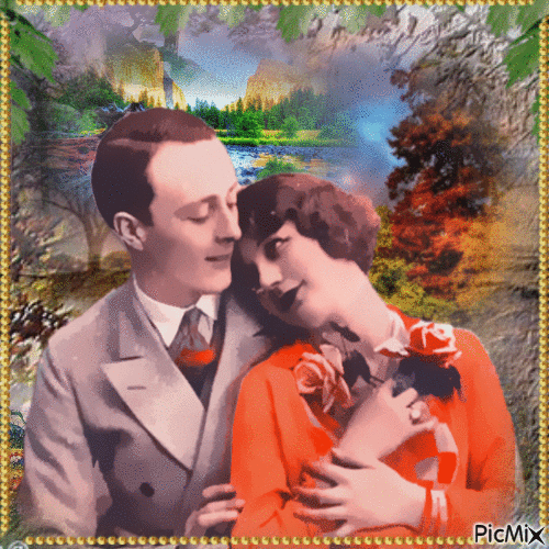 couple Vintage - Zdarma animovaný GIF