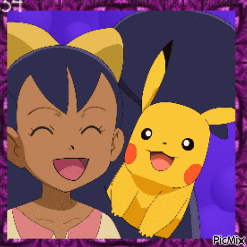Pikachu en violet - Безплатен анимиран GIF