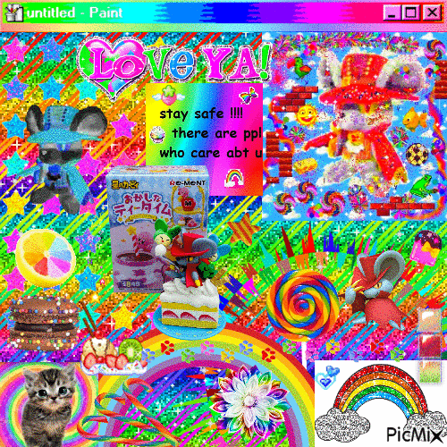 kidcore rainbowcore daroach - Gratis geanimeerde GIF