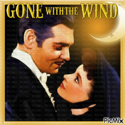 gone with the wind - GIF animado gratis