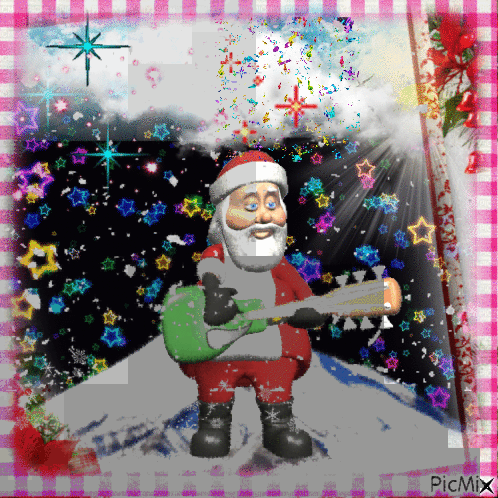 Rockin ' Santa Claus 🙂🎅 - GIF animasi gratis