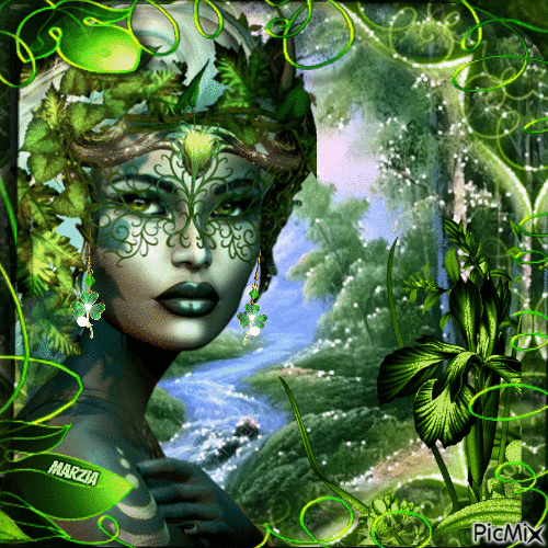 fantasia in verde - Gratis geanimeerde GIF