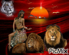 FEMME EST LIONS - GIF animé gratuit