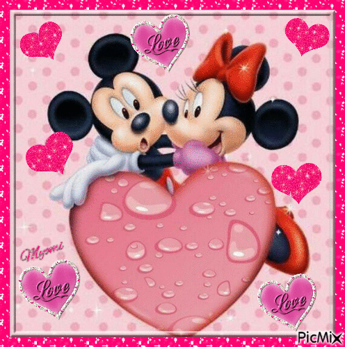 Mickey et Minnie - Animovaný GIF zadarmo