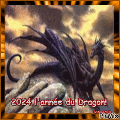 Dragon l'année 2024 - Безплатен анимиран GIF