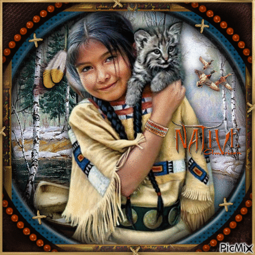 Little Native Child-RM-11-07-23 - GIF animé gratuit