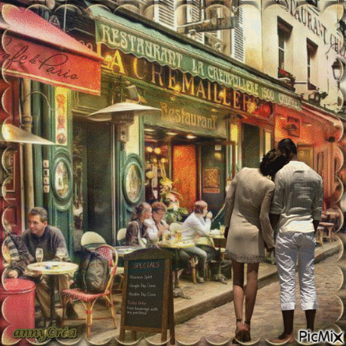 Café parisien - Darmowy animowany GIF