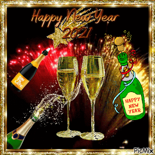 New Years Toasts for You! - GIF animé gratuit