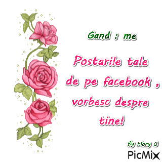 ,,Postarile tale de pe facebook, vorbesc despre tine! - Free animated GIF