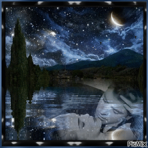 Romántica noche de luna.. - Zdarma animovaný GIF