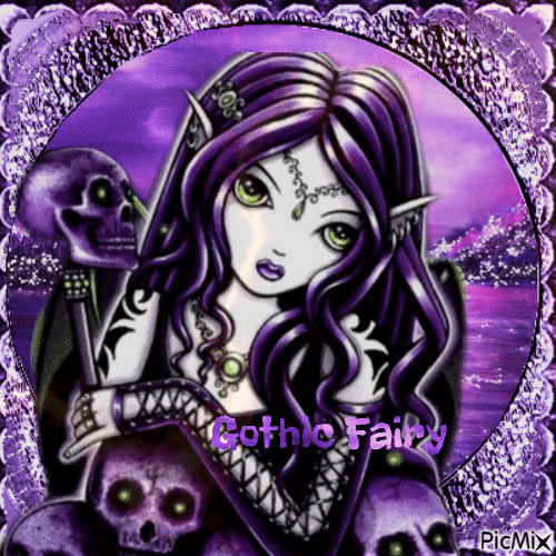 Gothic Fairy - Lila Töne - Besplatni animirani GIF